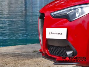 Alfa Romeo Stelvio Front Spoiler - Carbon Fiber - Stile Italia Alfa Romeo Stelvio Front Spoiler - Carbon Fiber - Stile Italia